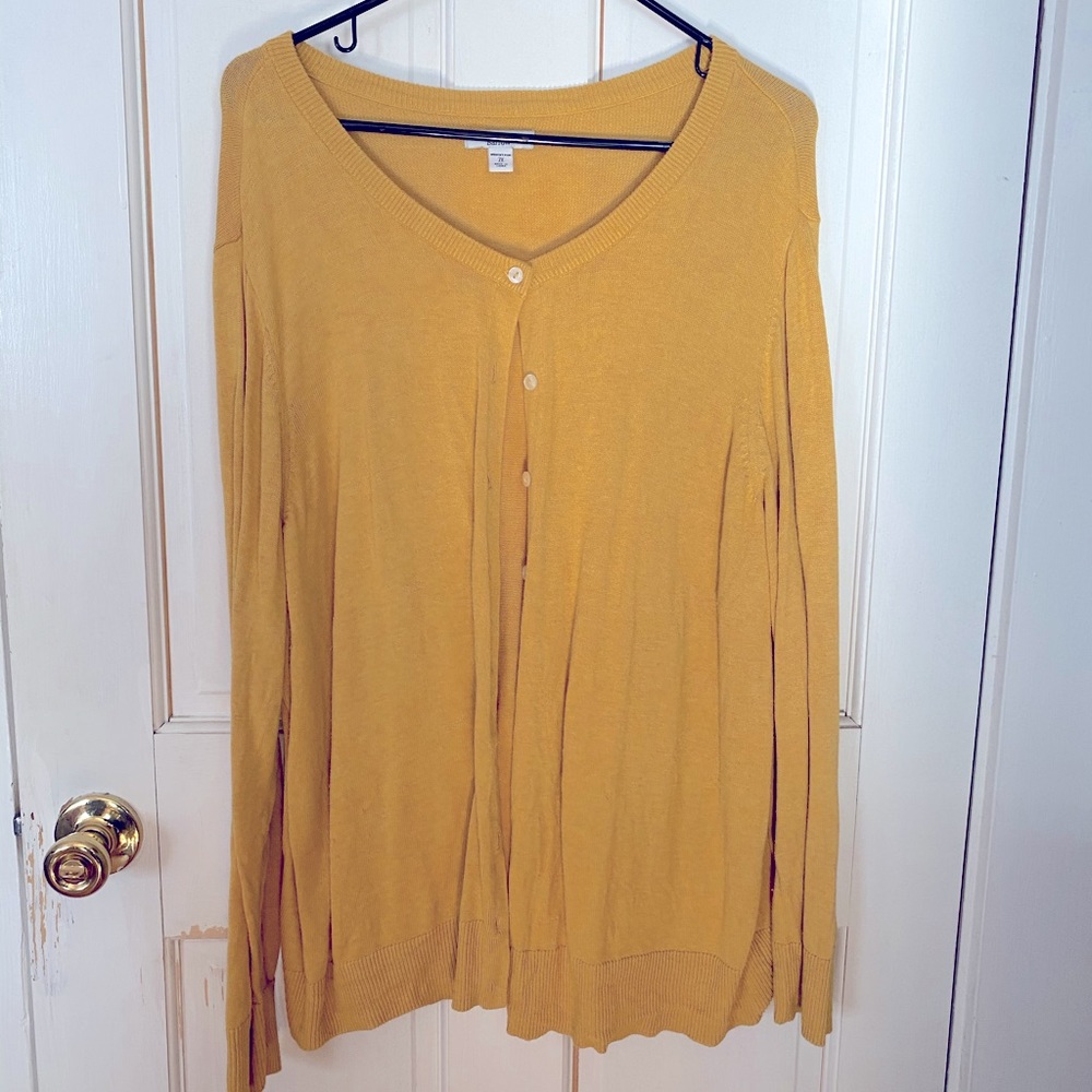 Standard Mustard Cardigan 2x